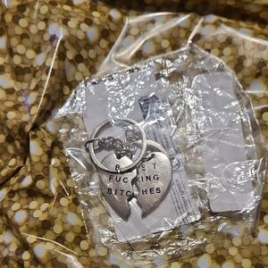 Silver Friendship Keychain Set